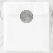 Vollmond Runder Aufkleber (Tasche)