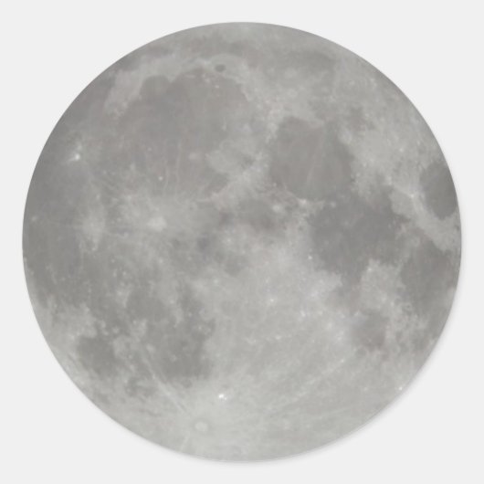 Vollmond Runder Aufkleber (Vorderseite)