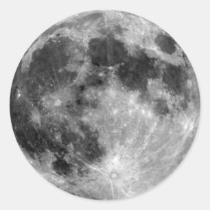 Vollmond Runder Aufkleber