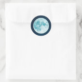 Vollmond Runder Aufkleber (Tasche)