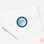 Vollmond Runder Aufkleber (Umschlag)