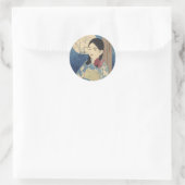 Vollmond Runder Aufkleber (Tasche)