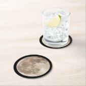 Vollmond Runder Pappuntersetzer (Vor Ort)