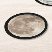 Vollmond Runder Pappuntersetzer (Angewinkelt)