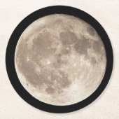 Vollmond Runder Pappuntersetzer (Vorderseite)
