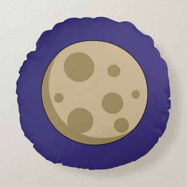 Vollmond Rundes Kissen (Vorderseite)