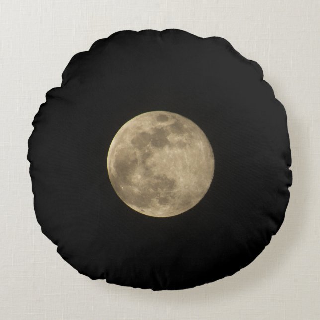 Vollmond Rundes Kissen (Vorderseite)