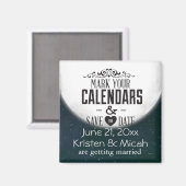 Vollmond Save the Date Magnet (Vorderseite/Rückseite)