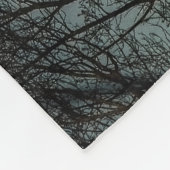 Vollmond Schwarze Katze auf einem Baum Fleecedecke (Ecke)