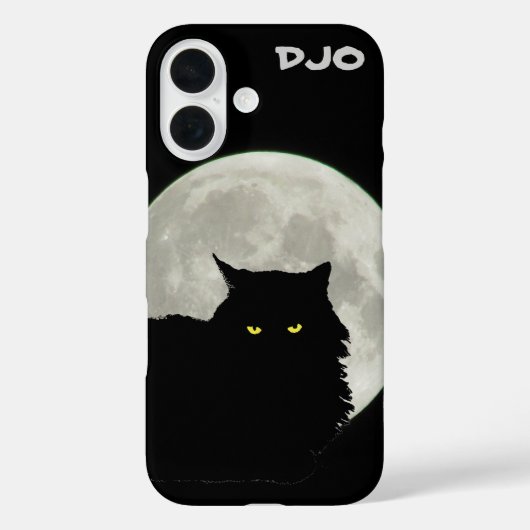 Vollmond Schwarze Katze-Ruhe Case-Mate iPhone Hülle (Rückseite)