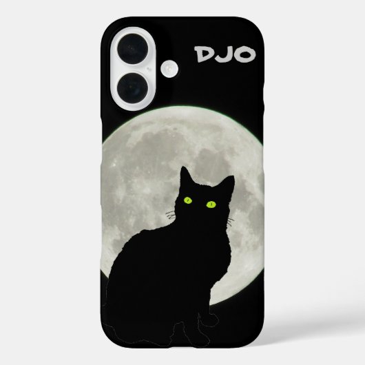 Vollmond Schwarze Katze sieht auf Case-Mate iPhone Hülle (Rückseite)