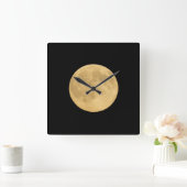 Vollmond | Seattle, Washington Quadratische Wanduhr (Zuhause)