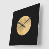 Vollmond | Seattle, Washington Quadratische Wanduhr (Winkel)