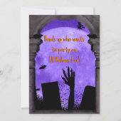 Vollmond, Spuk FriedhofsgrauenHalloween Einladung (Vorderseite)