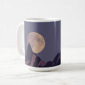Vollmond steigt | Chugach - Gebirge Alaska Kaffeetasse (Vorderseite Links)