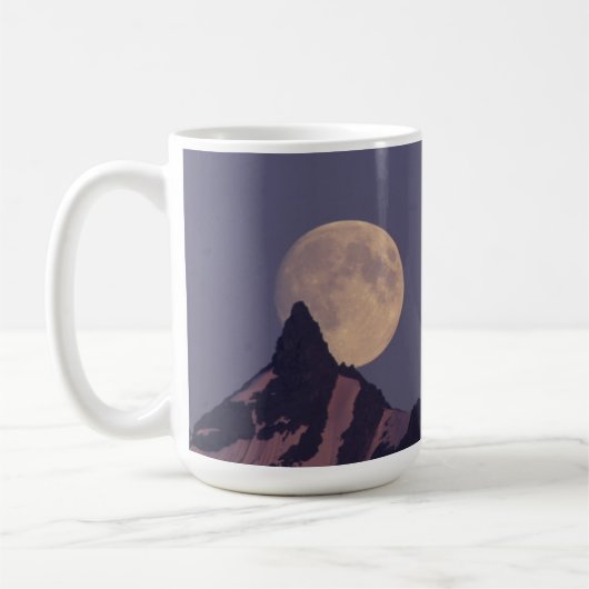 Vollmond steigt | Chugach - Gebirge Alaska Kaffeetasse (Links)