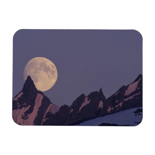 Vollmond steigt | Chugach - Gebirge Alaska Magnet (Horizontal)
