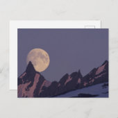Vollmond steigt | Chugach - Gebirge Alaska Postkarte (Vorne/Hinten)
