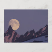 Vollmond steigt | Chugach - Gebirge Alaska Postkarte (Vorderseite)