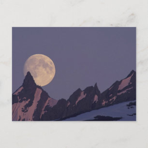 Vollmond steigt   Chugach - Gebirge Alaska Postkarte