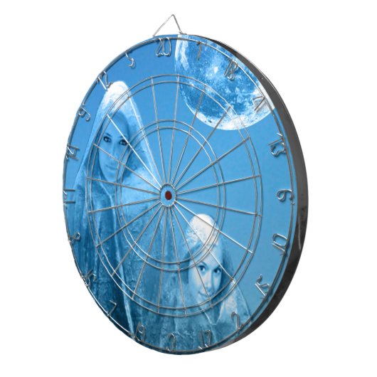 Vollmond steigt dartscheibe (Vorderseite rechts)