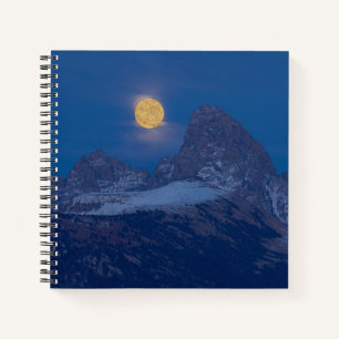 Vollmond steigt   Grand Teton Driggs, Idaho Notizblock