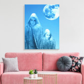 Vollmond steigt leinwanddruck (Insitu (Wohnzimmer))