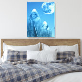 Vollmond steigt leinwanddruck (Insitu (Schlafzimmer))