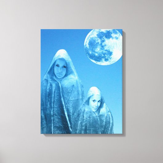 Vollmond steigt leinwanddruck (Vorderseite)