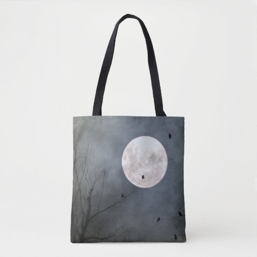 Vollmond steigt mit Krähen Tasche (Vorderseite)