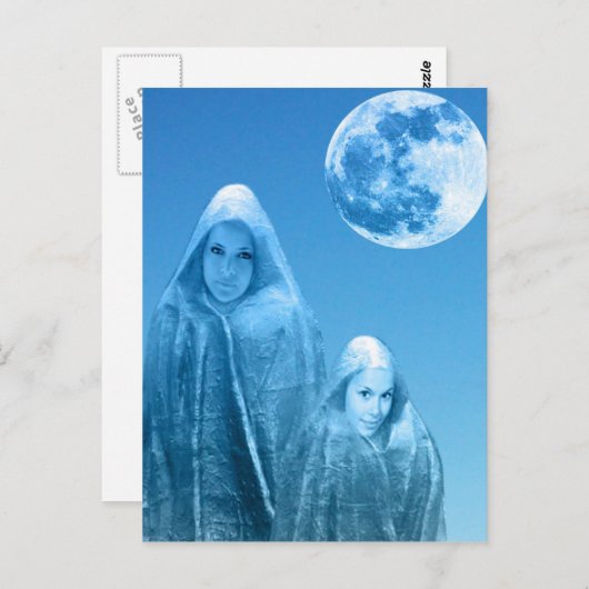 Vollmond steigt postkarte (Vorne/Hinten)