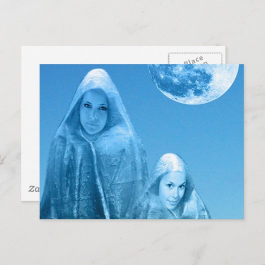 Vollmond steigt postkarte (Vorne/Hinten)