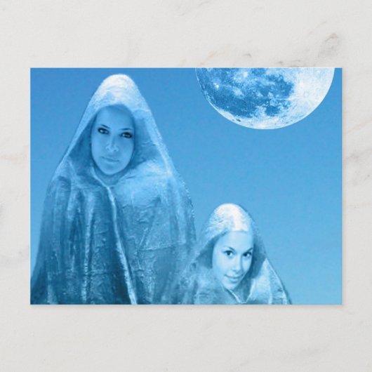 Vollmond steigt postkarte (Vorderseite)