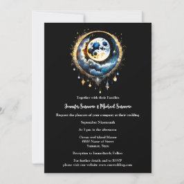 Vollmond Sternenhimmel Himmel Himmelskel chic Einladung