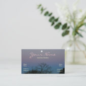 Vollmond Sunrise Business Card Visitenkarte (Stehend Vorderseite)