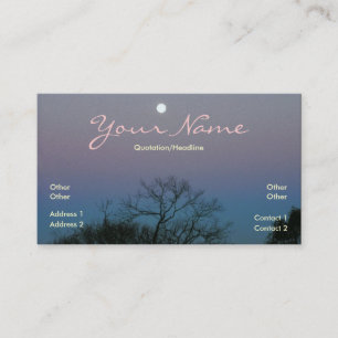 Vollmond Sunrise Business Card Visitenkarte