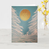 Vollmond Supermond Karte (Gelbe Blume)
