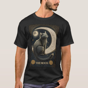 Vollmond Tarot Card, Cat Tarot Card Mama der Katze T-Shirt