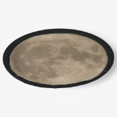 Vollmond-Teller Super Moon Party Pappteller (Schrägansicht)