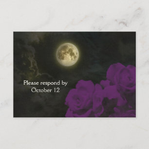 Vollmond Tiefe Lila Ghost-Rose UAWG RSVP Karte