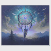 Vollmond Traumfänger, Celestie Geschenkpapier (Flach)