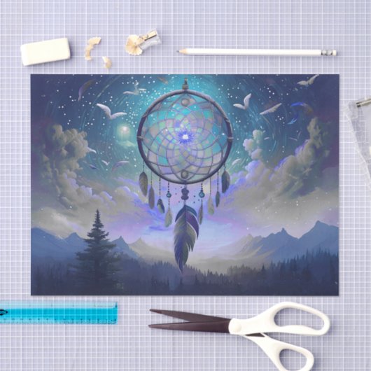 Vollmond Traumfänger, Celestie Seidenpapier (Handwerk)