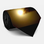 Vollmond-u. Palme Krawatte (Gerollt)