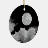 VOLLMOND U. WOLKEN SCHWARZES U. WEISS KERAMIKORNAMENT (Rechts)