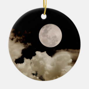 VOLLMOND U. WOLKENschwarzes U. SEPIA Keramikornament