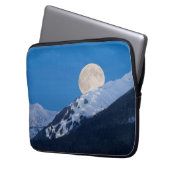 Vollmond über Alyeska Ski Resort, Alaska Laptopschutzhülle (Vorderseite Links)