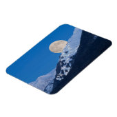 Vollmond über Alyeska Ski Resort, Alaska Magnet (Linke Seite)