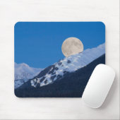 Vollmond über Alyeska Ski Resort, Alaska Mousepad (Mit Mouse)