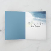 Vollmond über Autobahn Geburtstag Karte (Innenseite)