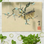 Vollmond über blühender Niederlassung 1895 Handtuch (Gefaltet)